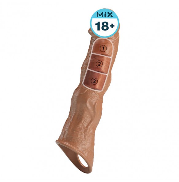 PRETTY LOVE - Ragna Extension Penis Sleeve (Brown Color)